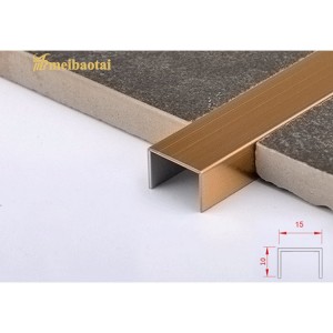 Building Inter Decoration Material Corner Tile Trim Silver Gold Rose Black Hairline Design Finish 304 Stainless Steel U Tile Trim