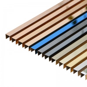 90 degree U Edge Shape 304 Stainless Steel 10FT Tile Trim