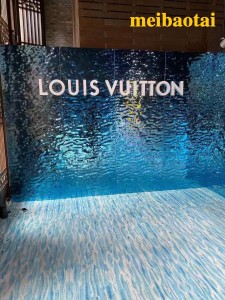 High grade Blue Mirror water ripple stainless steel sheet decoration hotel, room,club, office,square