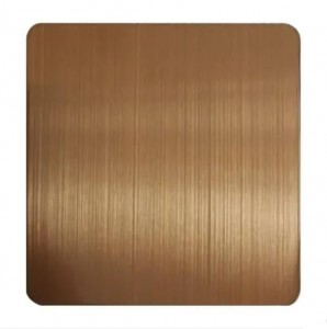 PVD Antique Bronze Decoration Sheet Four Feet 0.65mm Grade 201 Stainless Steel Sheet for Luxury Wall Decoration Plate