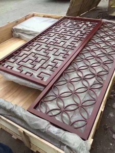 Interior partition screen stainless steel plate