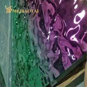 Antique Sheet 304 Stainless Steel Sheet Water Stamped Color Plate for Building Covering