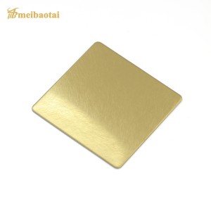 304 Golden Sandblast Decorative Stainless Steel Sheet Mill Edge Slit Edge