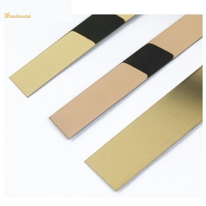 Rose Black Color Flat Shape 304 Stainless Steel Profile