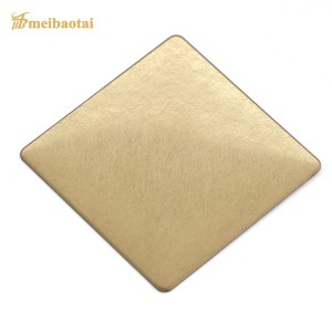 304 ss steel sheet Golden Hairline Pvd color coating  stainless steel decoration sheet