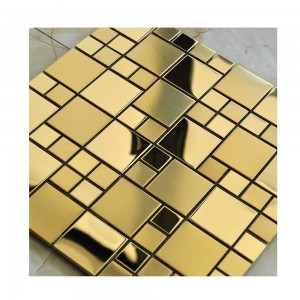 Hot Sale Polish Matt Mix Technology Design 8mm Thickness 12′*12′ 201 Stainless Steel Mosaic Ceramic Tile