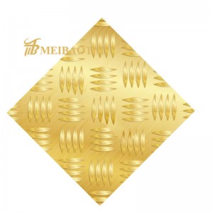 Ss304 Stainless Steel Sheet in Check Emboss Decoration