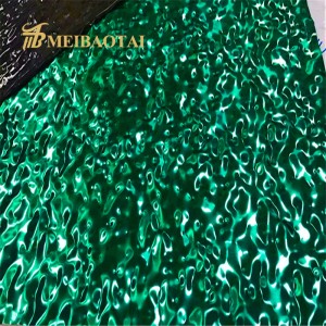 Decorative Stainless Steel Sheet Stamped/Water Ripple Effect for Ceiling Decoration