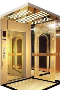 Grade 304 Mirror Etching Stainless Steel Passenger Elevator for Hotel