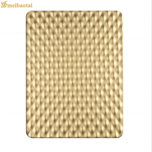SS304 201 Bronze Mirror, Gold Mirror stainles steel embossed sheet decoration wall