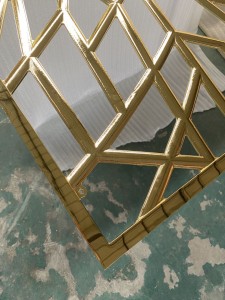 room divider  stainless steel   gold mirror  hairline  decorative sheet (detail drawing)