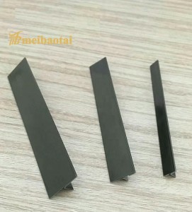 Building Inter Decoration Material Corner Tile Trim 304 Stainless Steel T Tile Trim T Slot Golden Rose Black Silver Mirror Finish Design T Slot