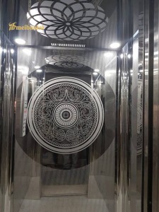 Gold Silver Color Coating Four Feet 0.65mm Thickness Grade 304 Stainless Steel Sheet Decoration Lift Elevator Sheet