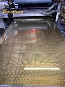 PVD Gold Mirror Elevator Etched Stainless Steel Sheet