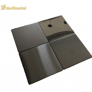 PVD Color Coating Black Blue Bronze Green Pink Color Coated Decoration Mirror Polish Plate Grade 201/304 Stainless Steel Plate Four Feet