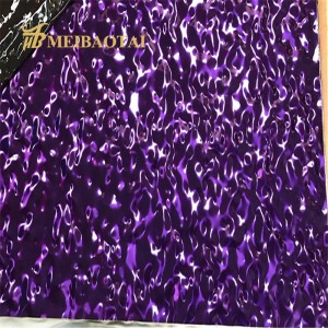 Color Blue/Purple/Golden/Black Stamp Water Ripple Stainless Steel Sheet