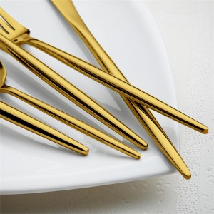 Gold Color Coating Grade 304 Stainless Steel Material Metal Knife Fork