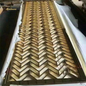 Customized Size Gold Color Coating Wall Partition