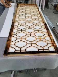 Grade 304 Decorative Metal Stainless Steel Room Divider for Hotel Restaurant