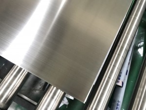 Silver NO.4 Hairline Finish 0.45mm Thk 201 Stainless Steel Decorative Sheet for Kitchen Wall
