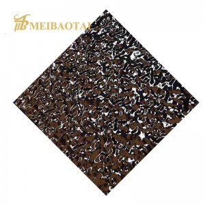 اسٽيمپ پي وي ڊي رنگ ڪوٽنگ stainless اسٽيل شيٽ concave-convex احساس مضبوط آهي