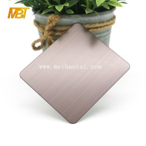 hairline bronze color stainless steel sheet for room dividers