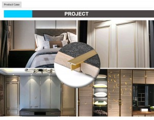 Gold Plating T Profile SS Trim T Profile for Tile Wall Decorate