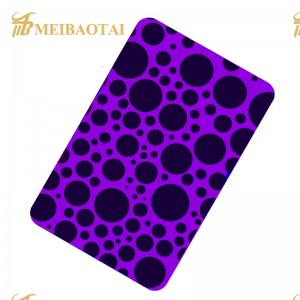 high quality  etched pvd color coating  mirror finish stainless steel sheet