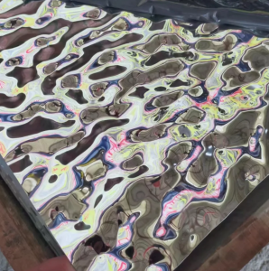 Water Ripple Effect Mirror Finish Stainless Steel Wall Ceiling Panel