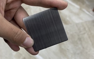 CVD Black Hairline Brush Anti-finger Print Decorative Plate 0.65mm 201 Stainless Steel Plate for Wall Plate