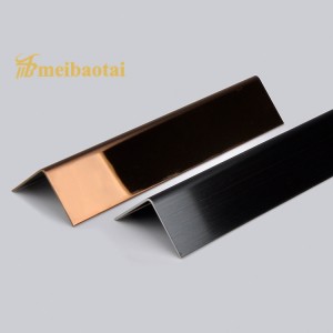 Black Brown Mirror Brush Finished L Trim 304 Stainless Steel Decorate Corner