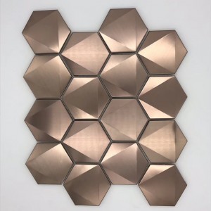 SS Mosaic Plate 304 Stainless Steel with Ceramic 8mm Thickness 300x300mm Size Wall Floor Plate