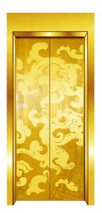 factory price  custom  gold mirror color etche elevator stainless steel