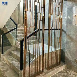 PVD گولڊن برش رنگ المونيم مواد ليزر جي ذريعي ڪٽڻ ٽيڪنالاجي سينگار ورهاڱي