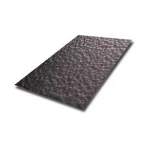 Antique Blackened Irregular Hammered Texture Stainless Steel Sheet