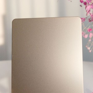 Champagne Gold Sandblasted Metal Stainless Steel Sheet