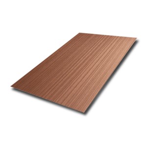 Chocolate Gold Hairline Stainless Steel Plate