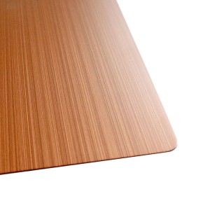 Chocolate Gold Hairline Stainless Steel Plate
