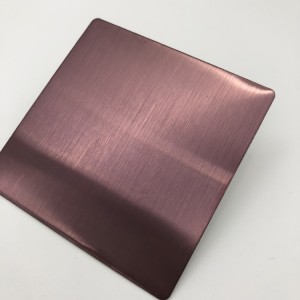 PVD Claret Color Hairline Stainless Steel Sheet