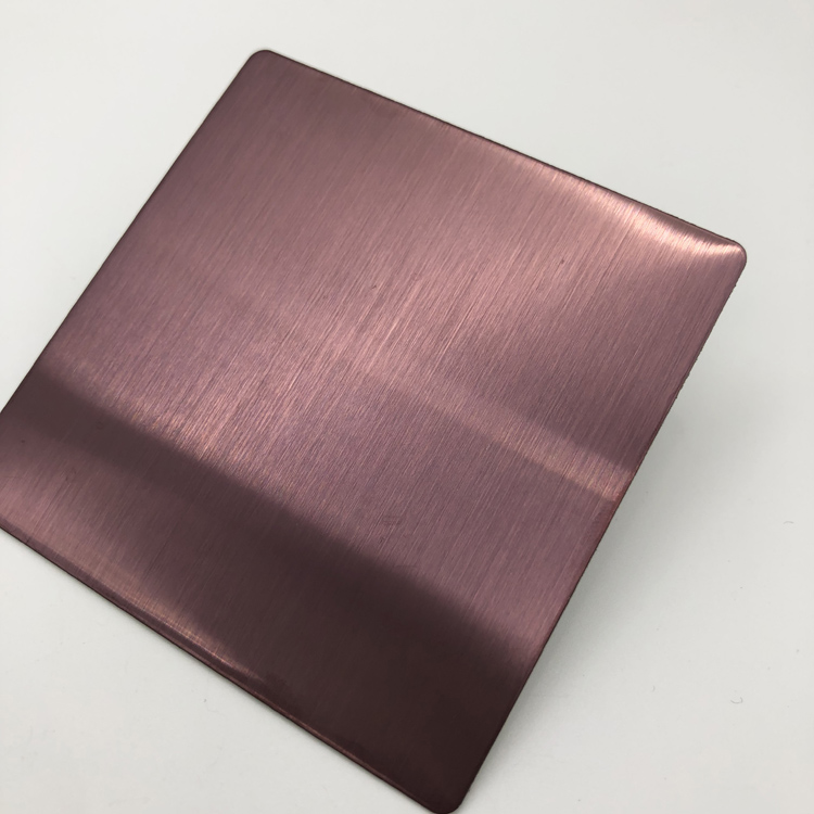 PVD Claret Color Hairline Stainless Steel Sheet