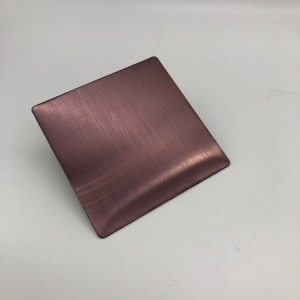 PVD Claret Color Hairline Stainless Steel Sheet