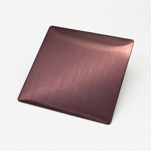 PVD Claret Color Hairline Stainless Steel Sheet
