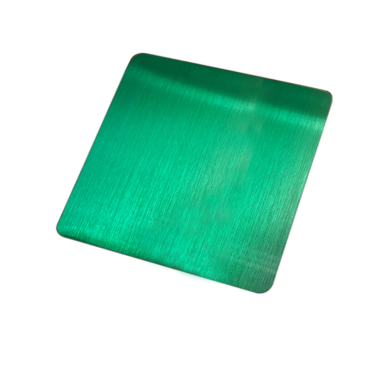 PVD Green Hairline 201 Stainless Steel Plate