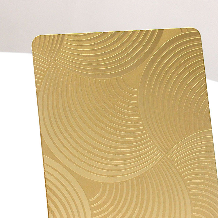 Stainless Steel Sheet Etched Fan Gold Mirror Sheet