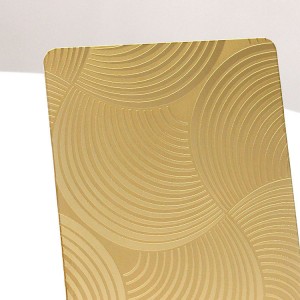 Etched Gold Fan Stainless Steel Sheet Metal Plate