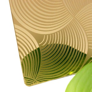 Stainless Steel Sheet Etched Fan Gold Mirror Sheet