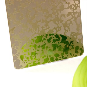 Snowflake Champagne Gold Mirror Etched Stainless Steel Sheet