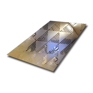 Etched Triangle Design Stainless Steel Sheet