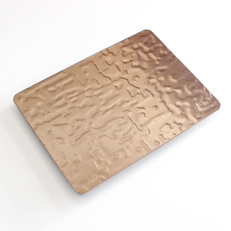 Free Textured Rose Gold Stamped Stainless Steel Sheet