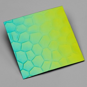 Hammered Concave Jade Green Stainless Steel Sheet